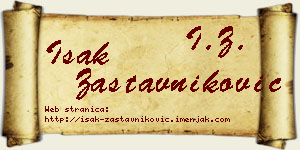 Isak Zastavniković vizit kartica